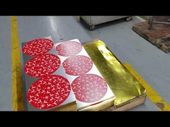 Vintage Round Tin Serving Tray Christmas Design Holiday Present Packaging